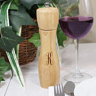Engraved Script Monogram Hour Glass Pepper Mill L653946
